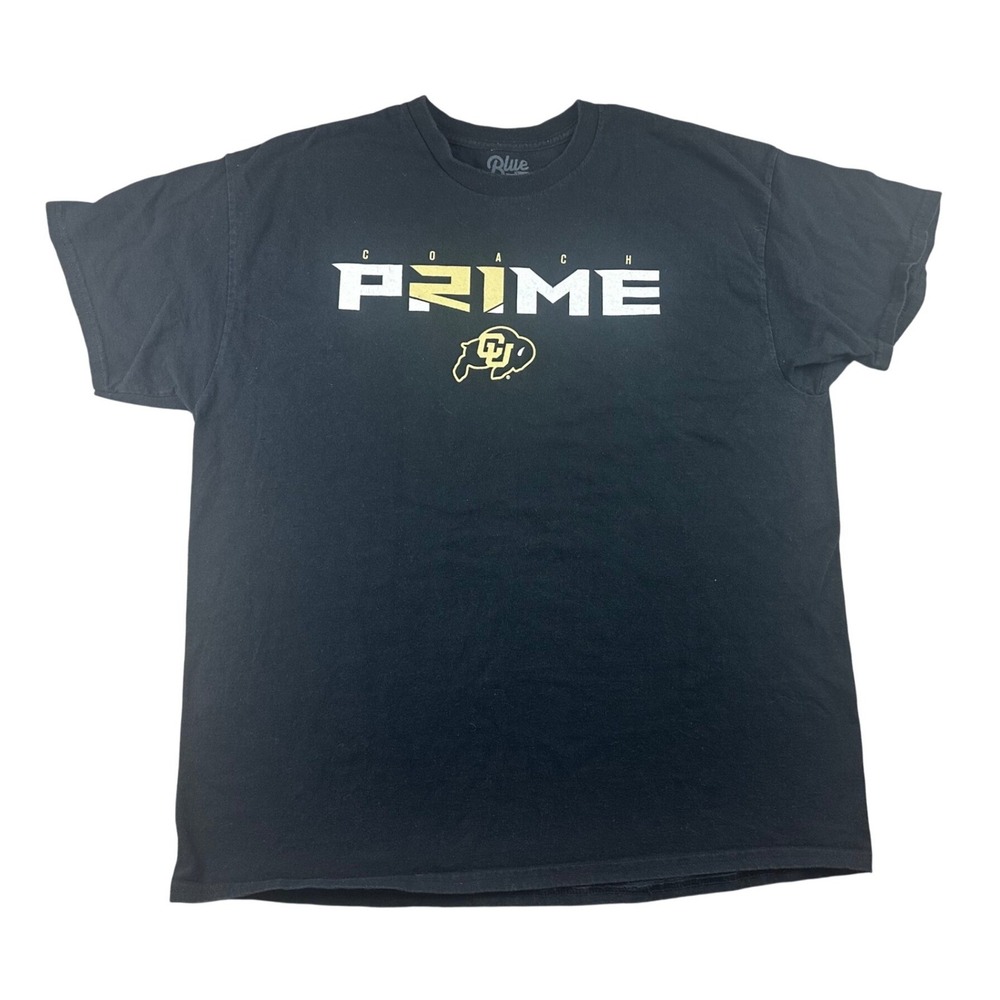 Blue 84 T-Shirt Men XL Black Coach Prime Colorado Buffaloes Coach Prime Cotton